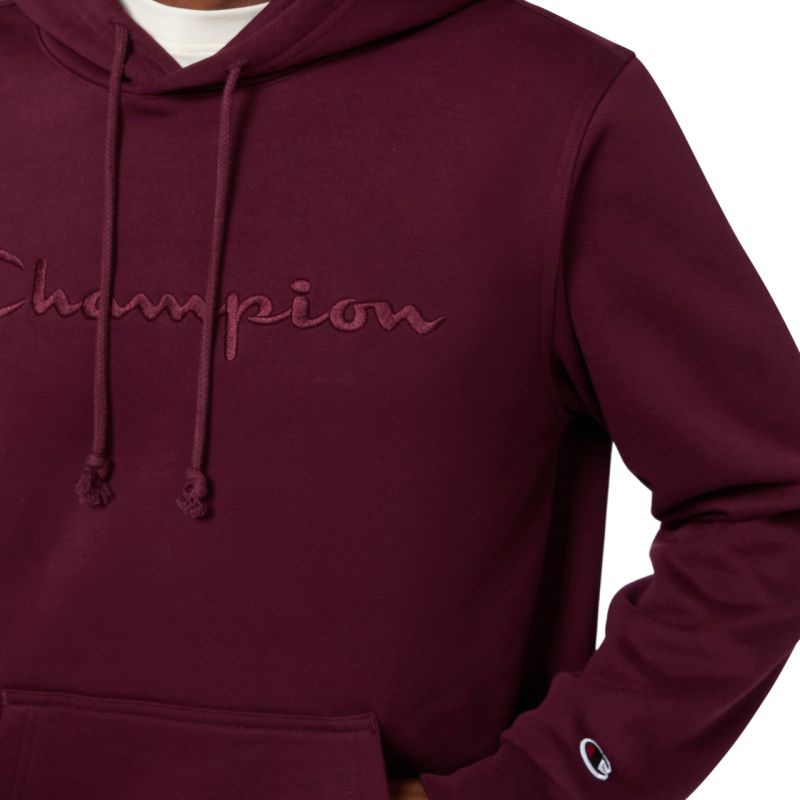 Champion Hooded Sweatshirt 220271 RS522 bordó kapucnis pulóver