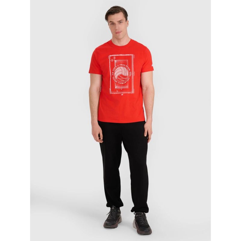 Men's regular t-shirt with volleyball print 4F 4FRAW25TTSHM3236-62S 3xl póló