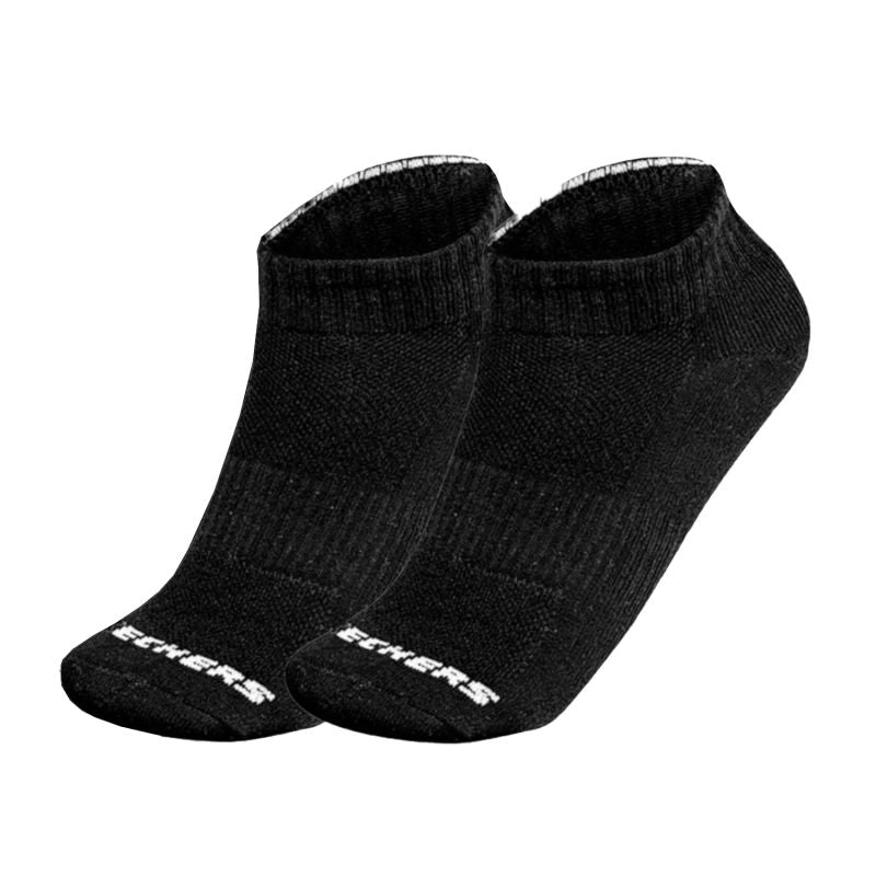 Skechers 3pk Unisex Terry Qtr Crew Black