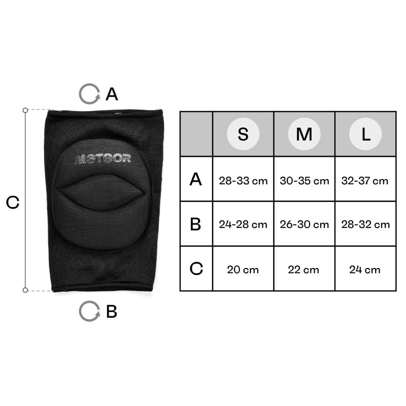 Meteor L volleyball knee pads black uniw protectors and knee pads