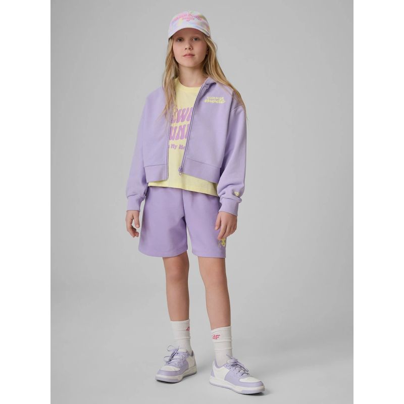 4F Girls' loose sweatshirt with hood 158/164 pulóver