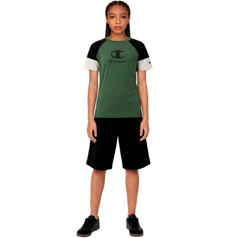Champion SS Tee Kids T-Shirt Green 307719 GS548 zöld gyerek póló 307719GS548