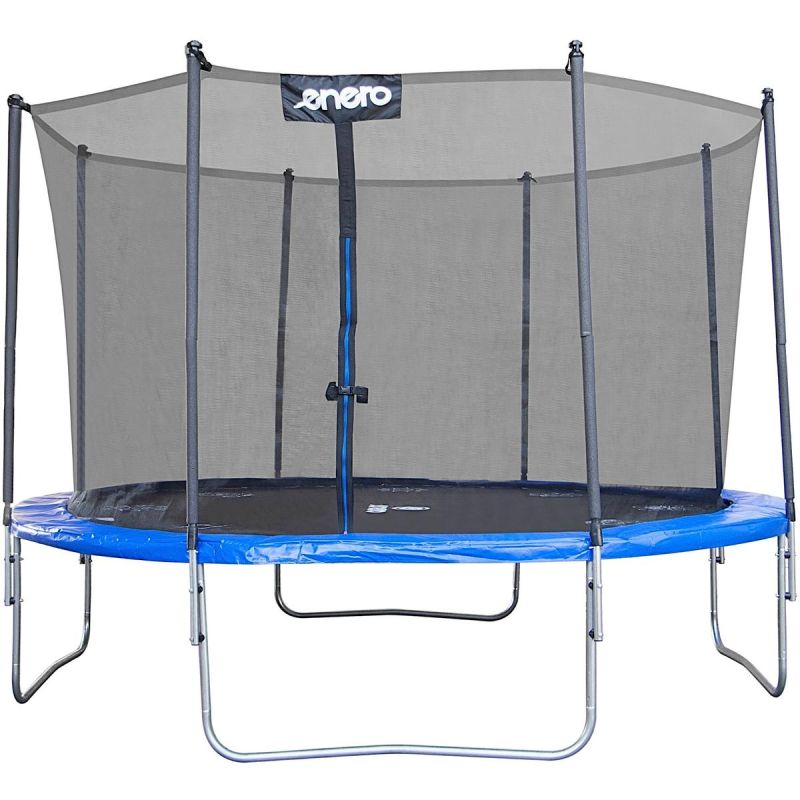 Enero Foldable Garden Tramppoline With Inner Net 10ft 305cm fekete furniture