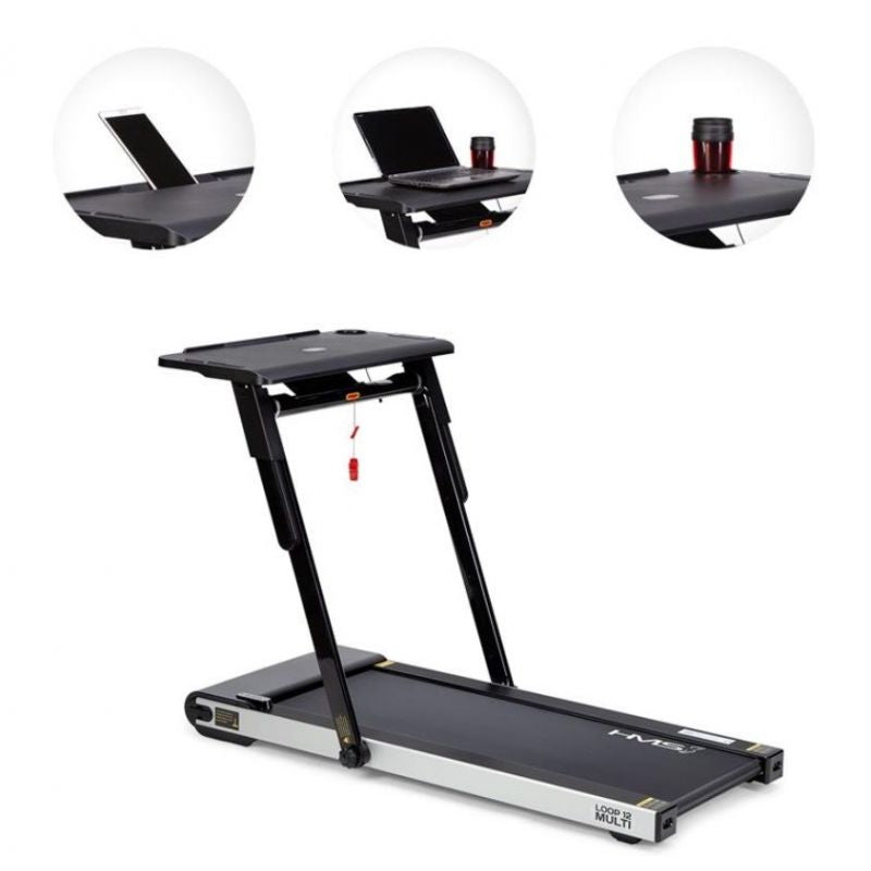 HMS MULTI Electric Treadmill with Desk 1-12 km/h, fekete edzőfelszerelés 17-19-127