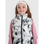 Girls' down vest with synthetic filling 4F 4FJRAW25TVJAF320-11A mellény
