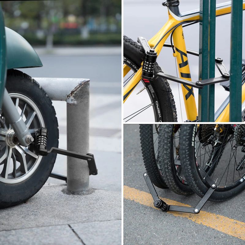 Rockbros Folding Bike Lock with Combination - Black