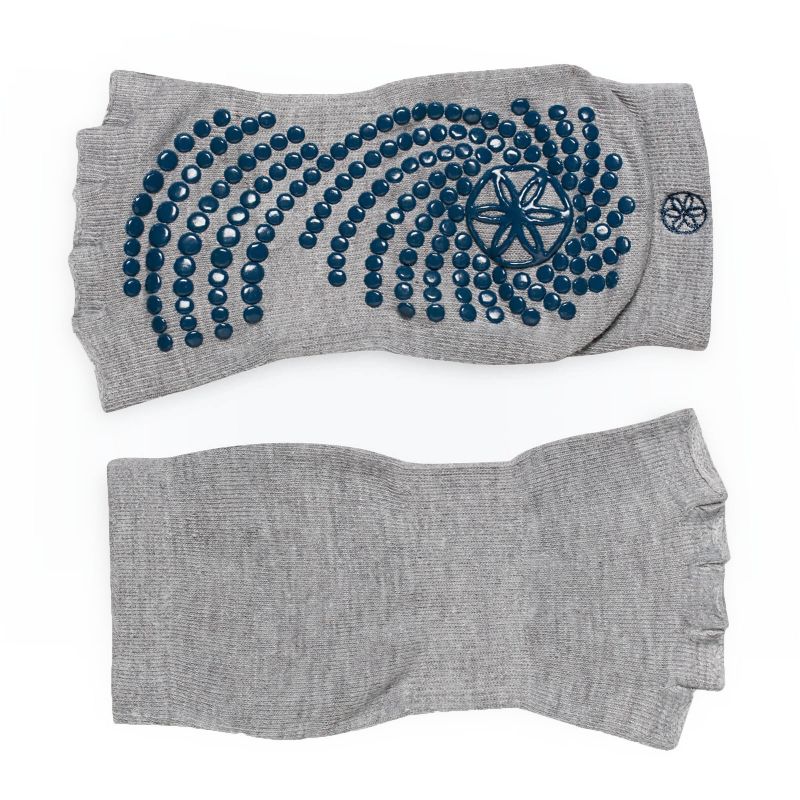 Gaiam Non-Slip Toeless Yoga Socks szürke training equipment 63708