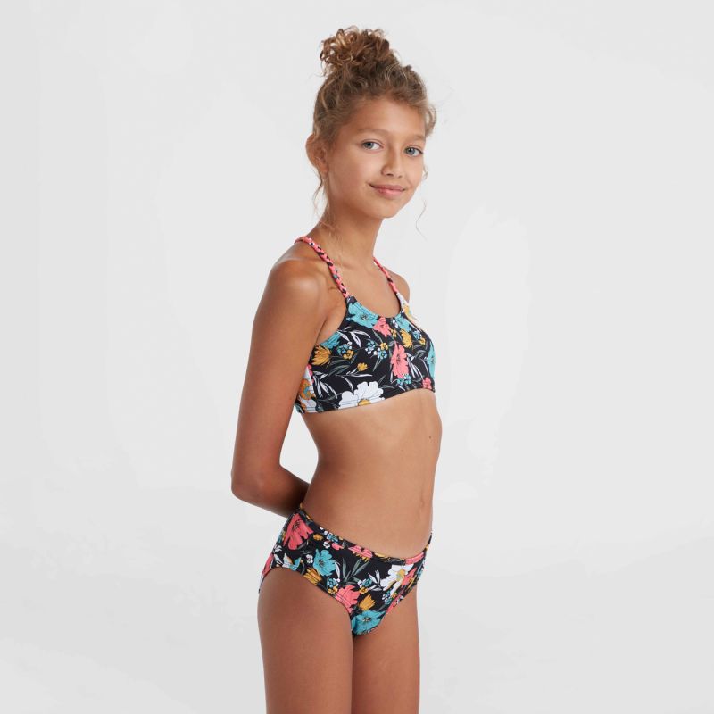 O'Neill Mix And Match Tropices Bikini Jr Swimsuit fekete two-piece swimwear, swimwear