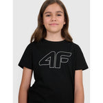 Girls' regular printed T-shirt 4F 4FJWSS25TTSHF2176-20S póló