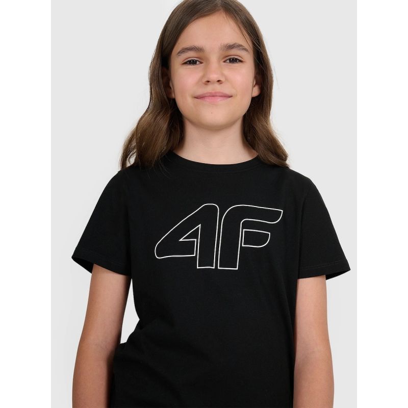 Girls' regular printed T-shirt 4F 4FJWSS25TTSHF2176-20S póló