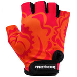 Meteor Big Flower JR Cycling Gloves piros gloves, gloves