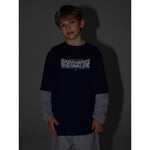 Loose longsleeve with print for boys 4F