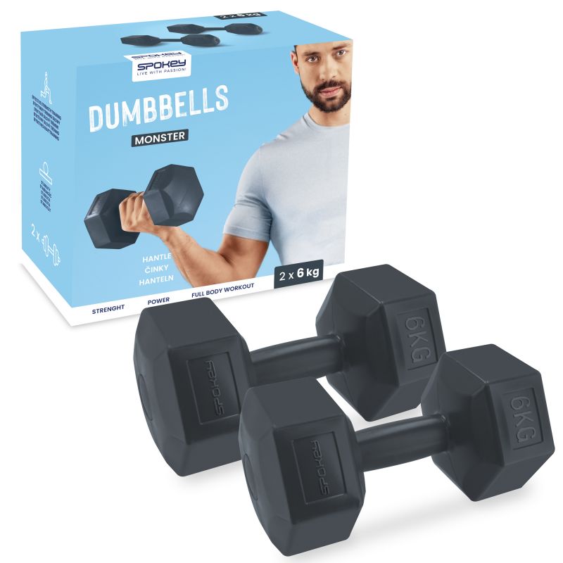 Spokey Monster dumbbells 2x 6 kg SPK-943623 Edzőfelszerelés