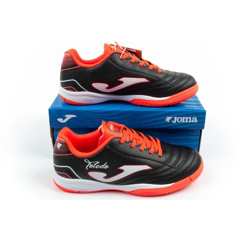 Joma Toledo JR 2601 indoor football boots for kids, fekete focicipő