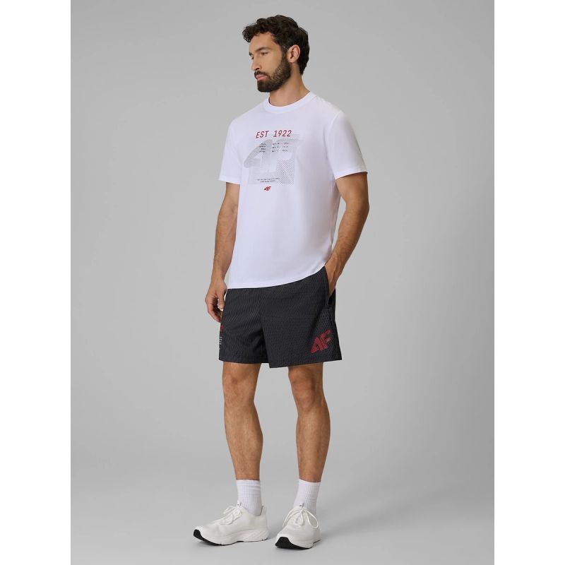 4F Men's regular printed T-shirt póló 4FRSS26TTSHM4039-10S