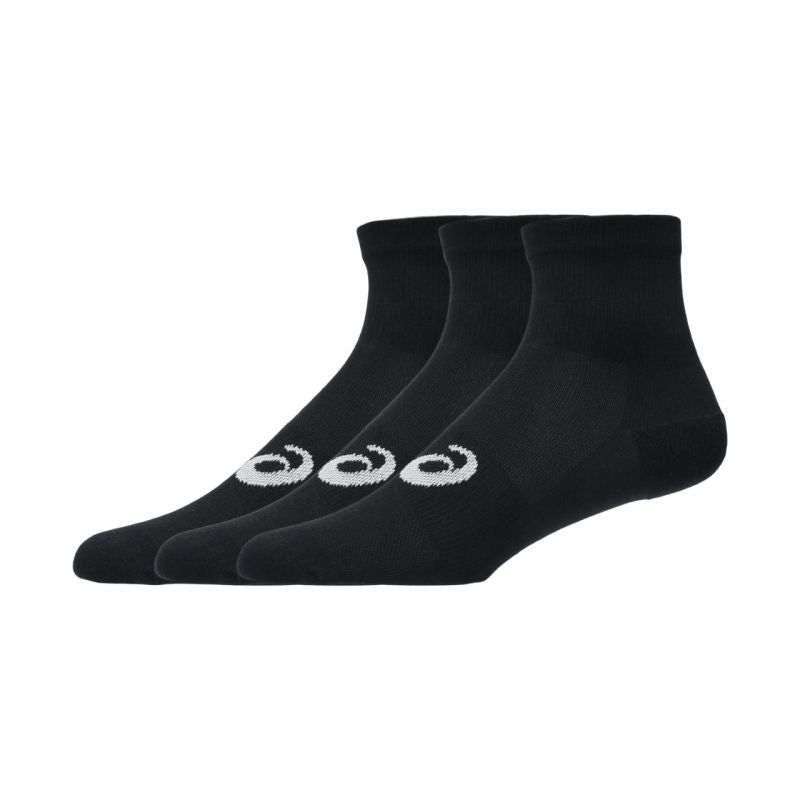 Asics Quarter Socks 3 Pairs Black 3033C299 fekete zokni