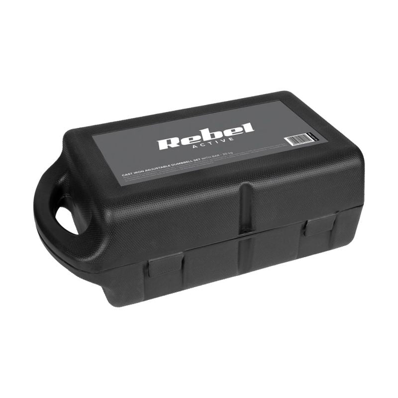 Rebel Active Adjustable Dumbbells In A Case With Bars, 20 Kg Set edzőfelszerelés RBA-2327-20