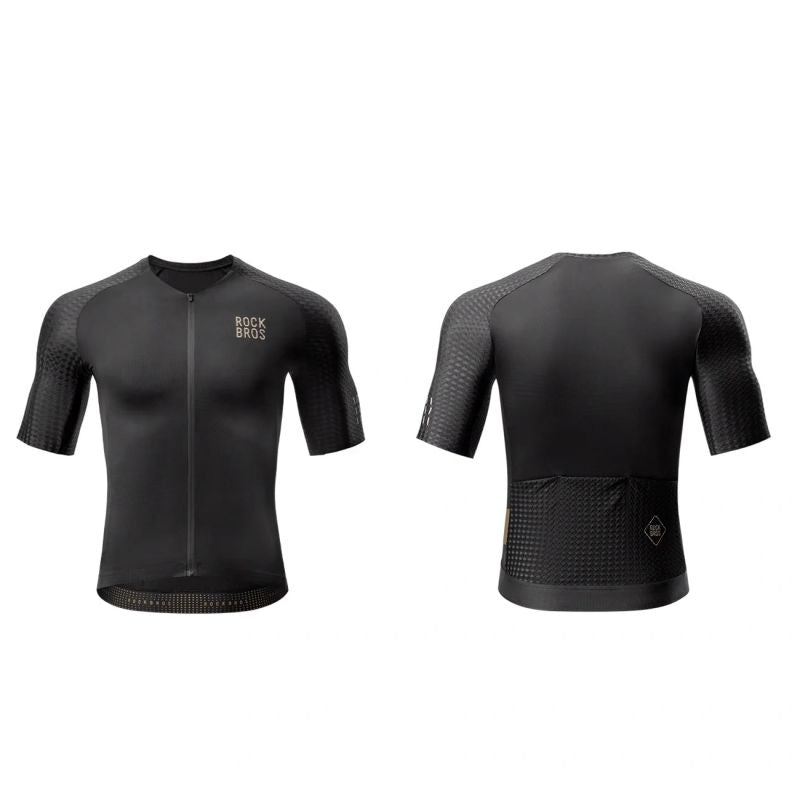 Rockbros Diamond Short Sleeve Cycling Jersey Size XXL - Black czarny \ xxl póló