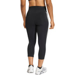 Women's adidas 3/4 Optime Essentials Workout 3-Stripes Leggings Black