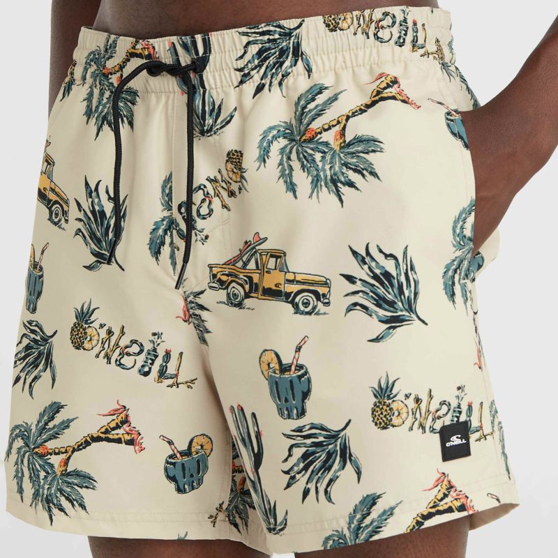O'Neill Mix&Match Cali Print 15'' Swim bézs shorts, swimming shorts