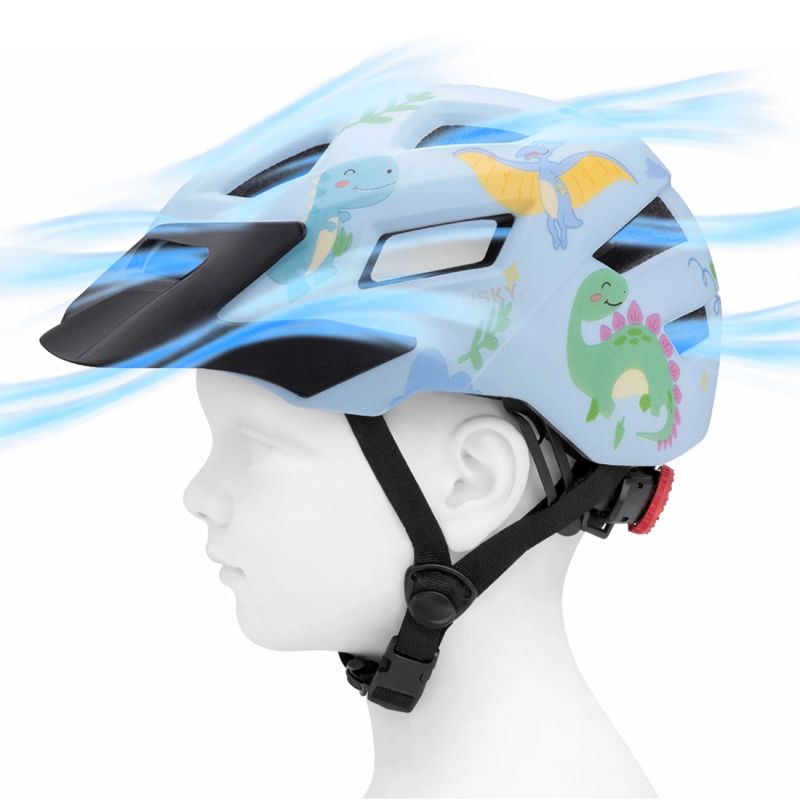 Wozinsky Children's MTB Bike Helmet with Detachable Visor XS - Light Blue jasnoniebieski \ 48-52 cm védőfelszerelés HT-45R-199824
