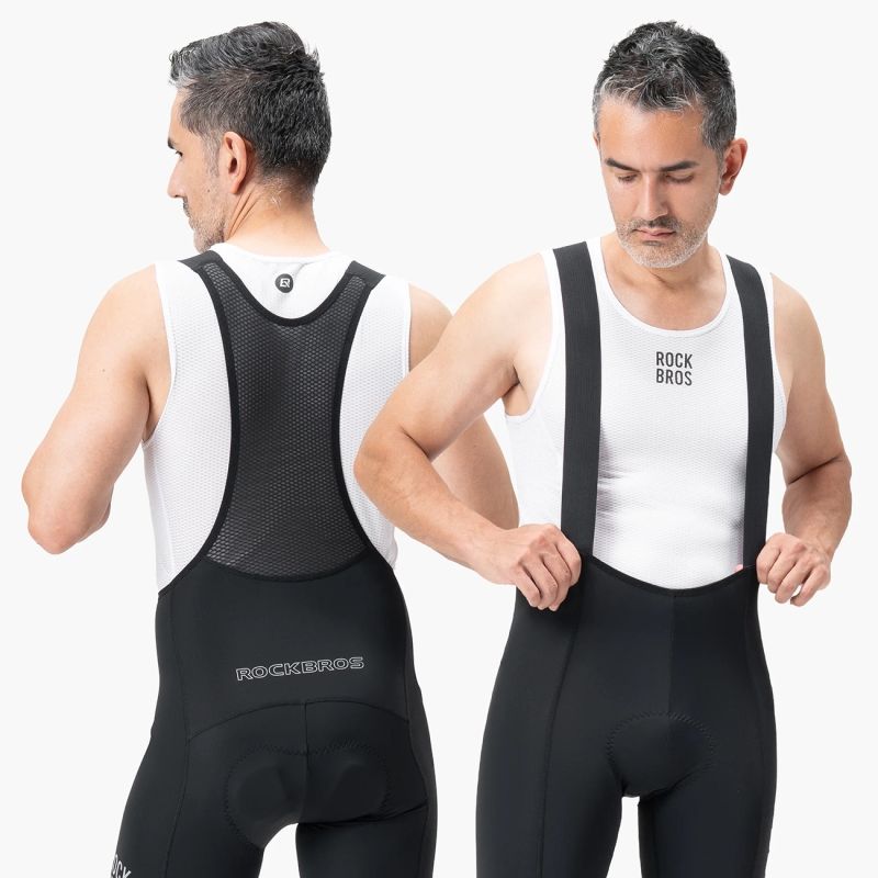 Rockbros 200021 Long Cycling Bib with Pad Size - Black fekete nadrág