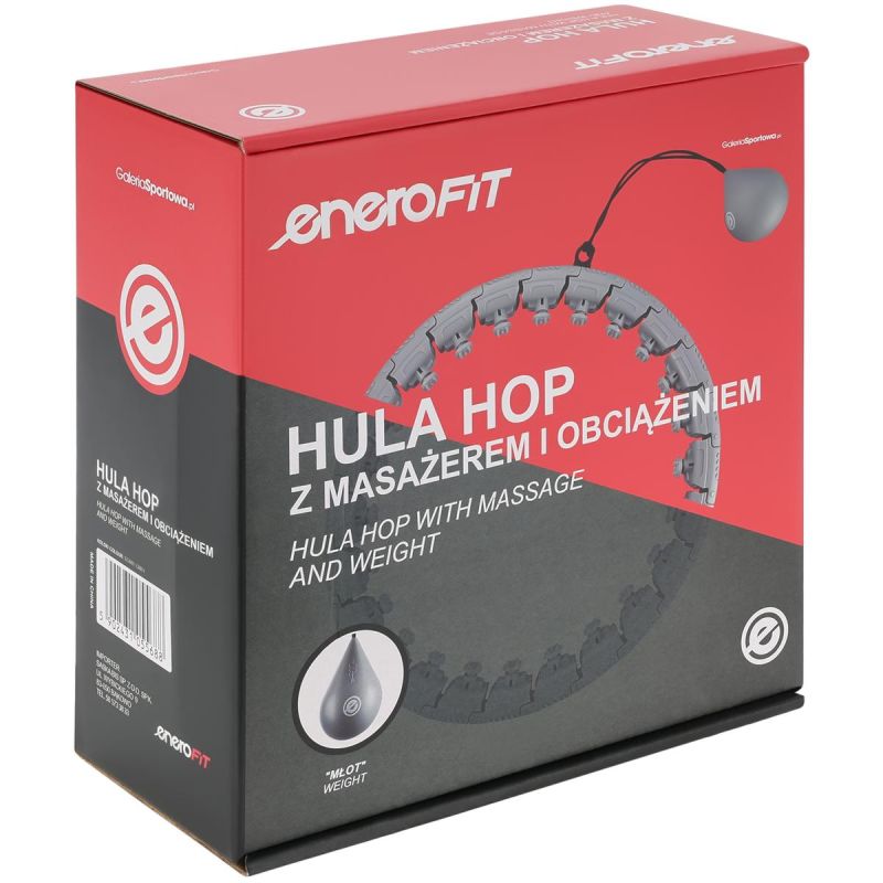 Enero Hula Hop With Massager And Weight Grey Fit szürke training equipment