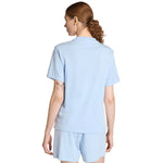 Women's adidas Essentials 3-Stripes Cotton T-shirt, light blue KB7119 2xs shirts