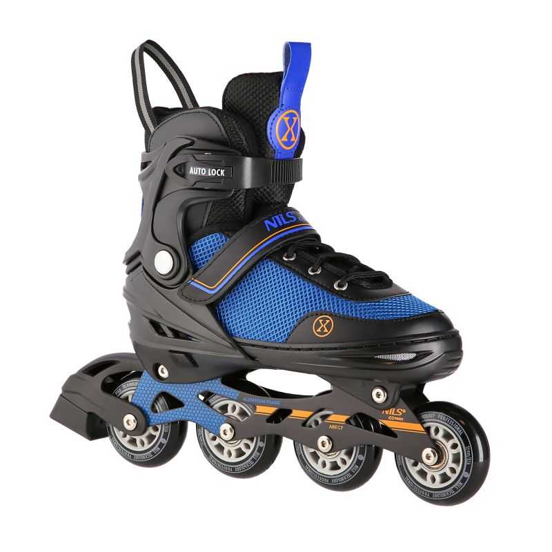 NH18188A 2in1 BLACK-ORANGE SIZE S(29-33) ROLLER SKATING WITH HOCKEY SLEEVE NILS EXTREME narancssárga görkorcsolya