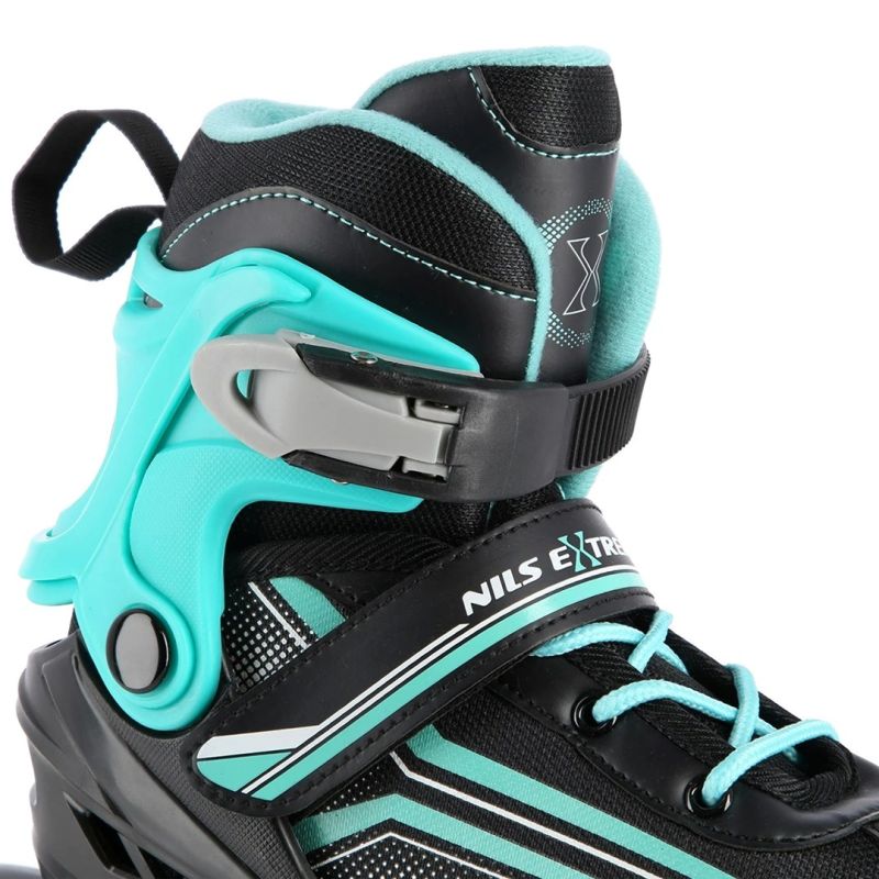 NILS Extreme NH18190 2in1 roller skates, black and blue, size S (29-33), with replaceable hockey blade kék görkorcsolya