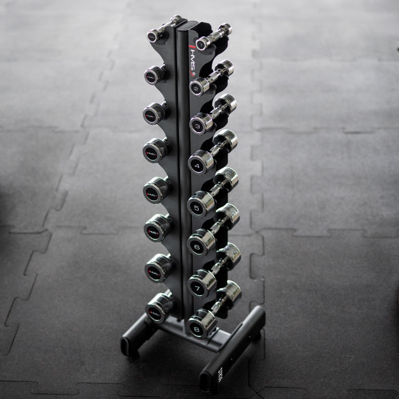 HMS CHD DUMBBELL SET 2 x 1 - 8 KG (72 KG) + STR36 RACK kiegészítő 17-62-143