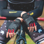 Rockbros M cycling gloves with gel inserts - black and red m \ czarny || czerwony kesztyű