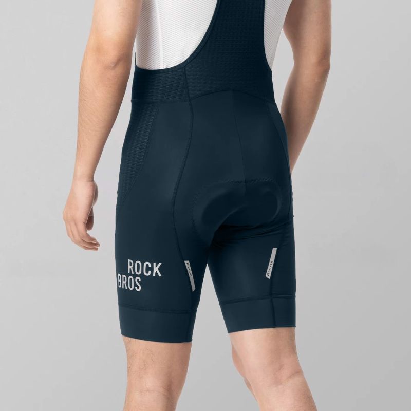 Rockbros Men's Cycling Bib with Pad Size M - Dark Blue niebieski \ m short
