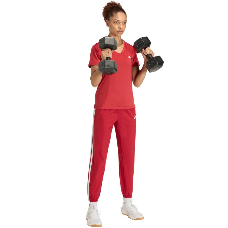 adidas Train Essentials 3-Stripes Woven Women's Pants Red
