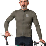 Rockbros 15220003004 ROAD TO SKY men's cycling jersey long sleeve - green zöld póló