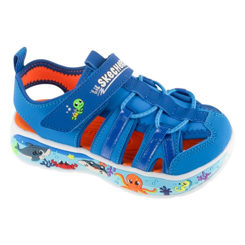 Skechers Play Scene Splash Blue kék gyerek utcai cipő 407041N-LTBL