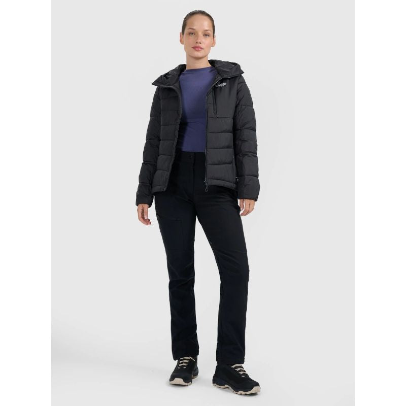 Women's down trekking with Primaloft Silver filling 4FRAW25TDJAF0792-20S szürke kabát