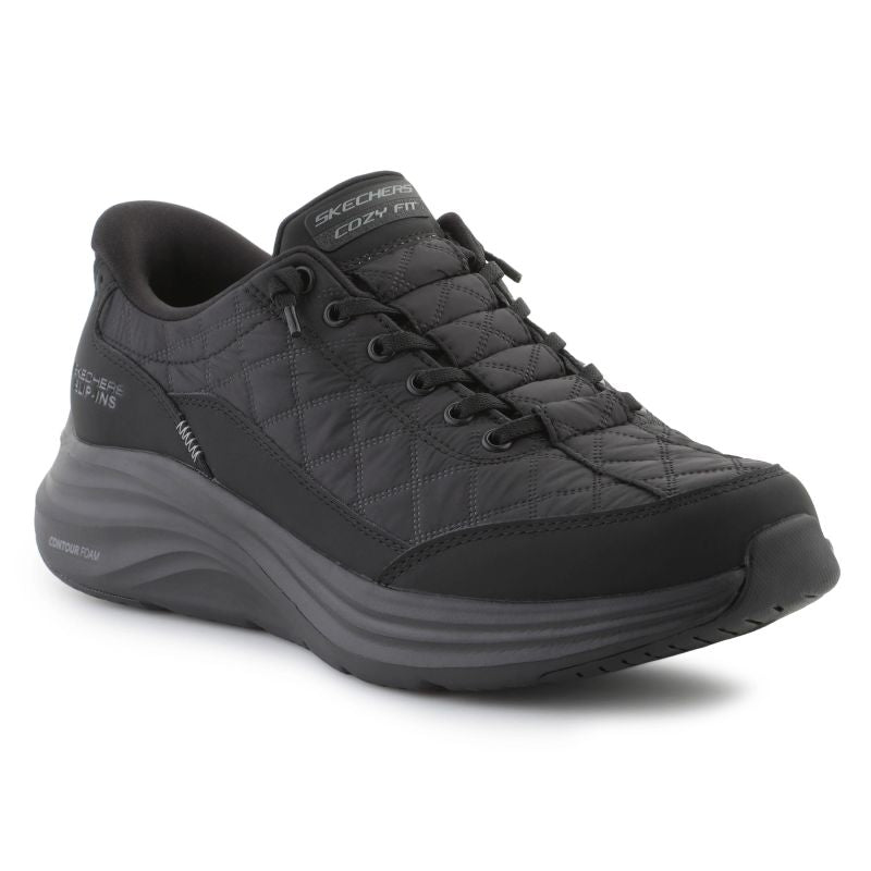 Skechers Slip-Ins: Contour Foam - Cozy 232619-BBK Black Cipő