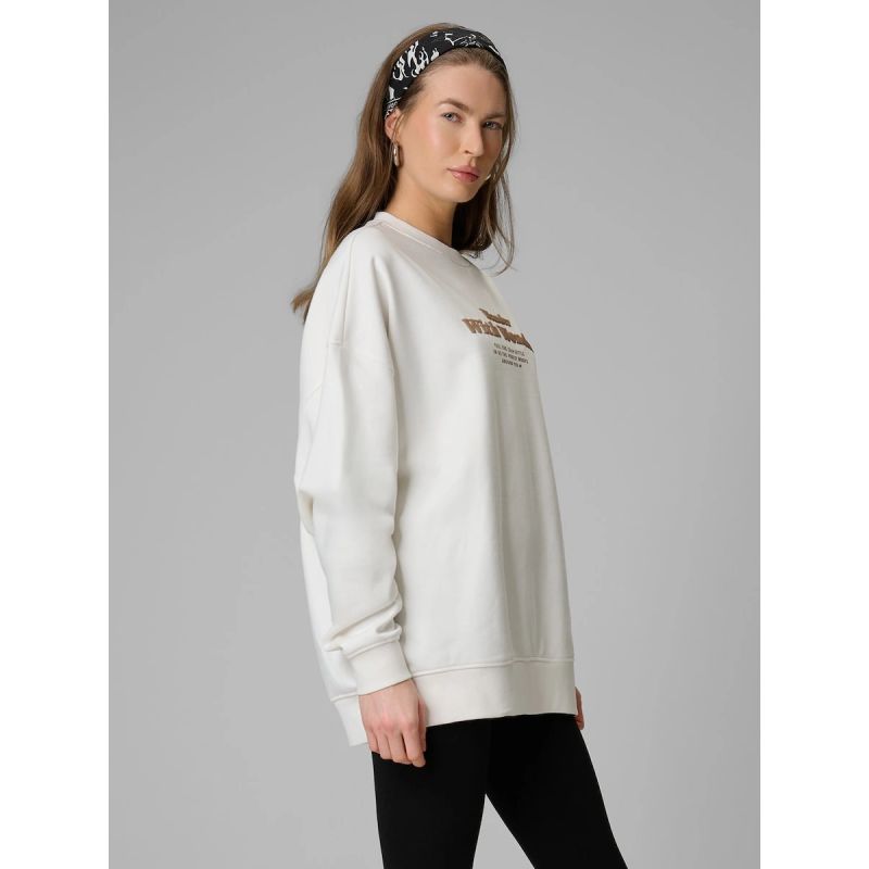 Women's oversize sweatshirt without hood 4F