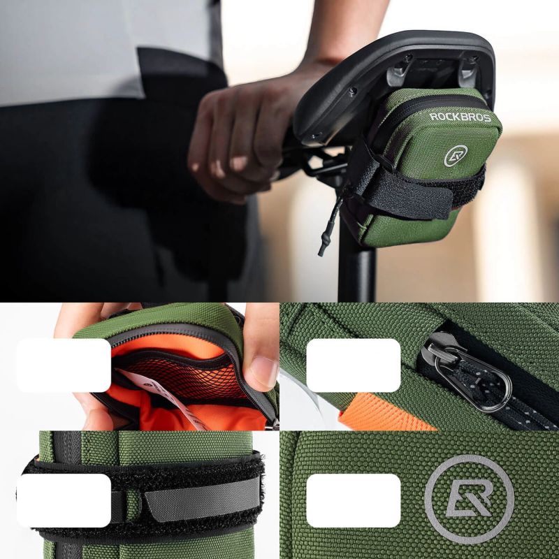 Rockbros F006 Small Saddle Bag, Army Green zielony hátizsák 5907769384219-211949