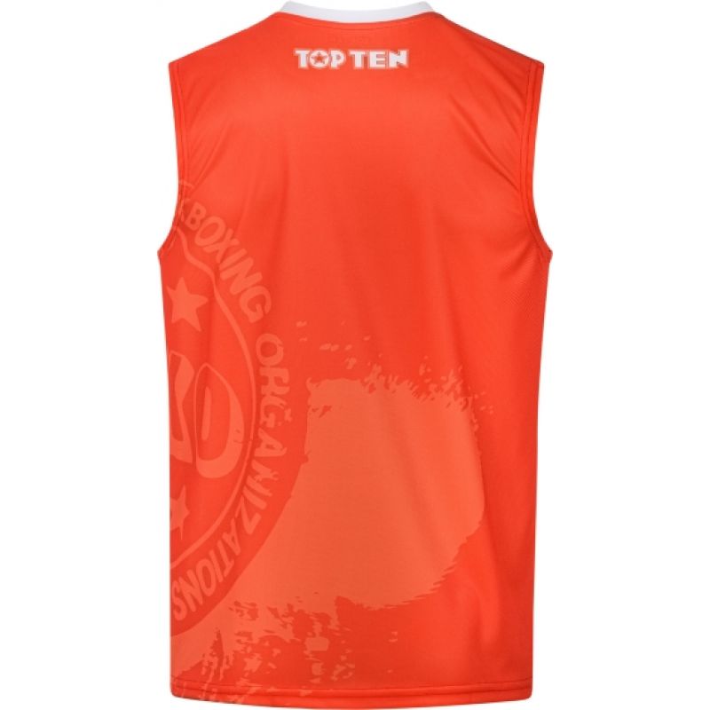 TOP TEN Kick light sleeveless top (WAKO APPROVED) czerwony+m póló
