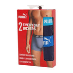 Puma men's boxer briefs 2-Pack navy blue comfortable cotton sötétkék alsónemű