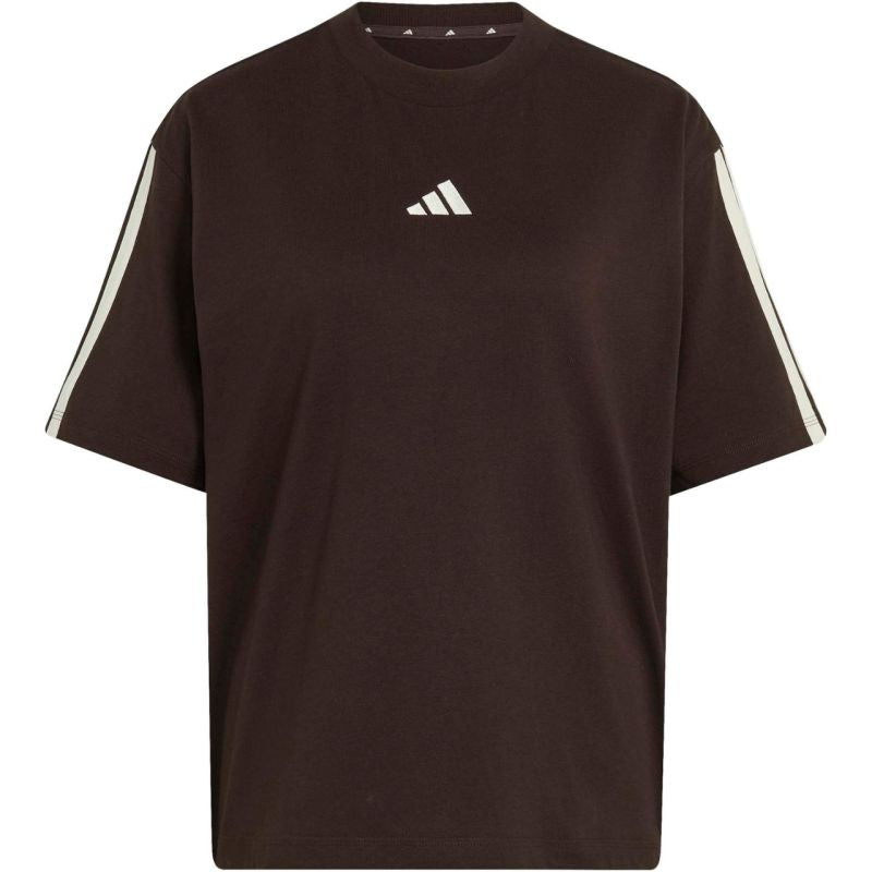 Adidas Women's Essentials 3-Stripes Boyfriend T-shirt Dark Brown 2xs ruházat KX0794