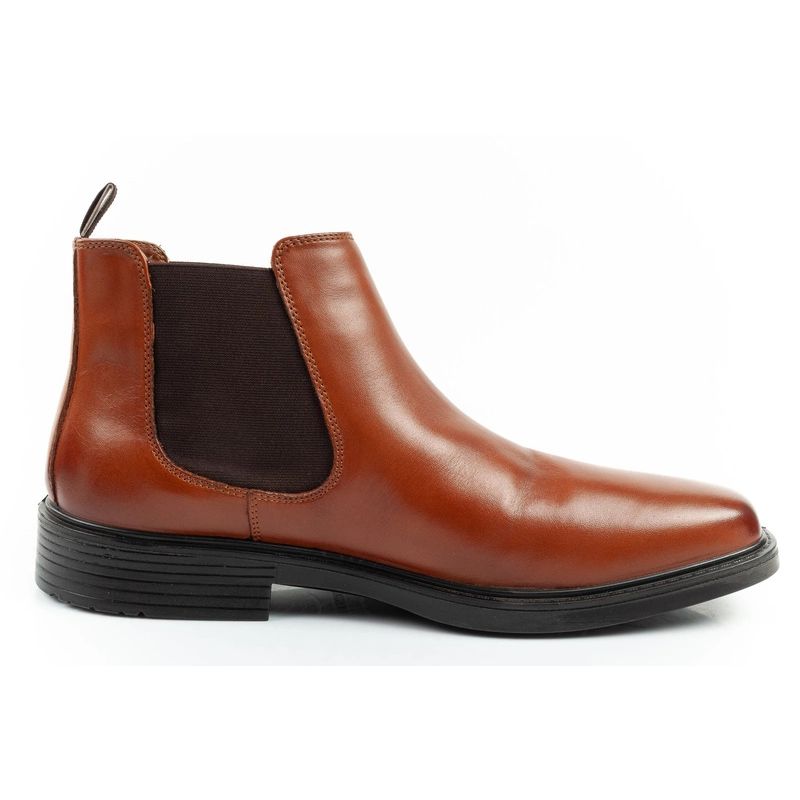 Skechers men's Chelsea boots Miller-Boris elegant leather brown barna utcai cipő
