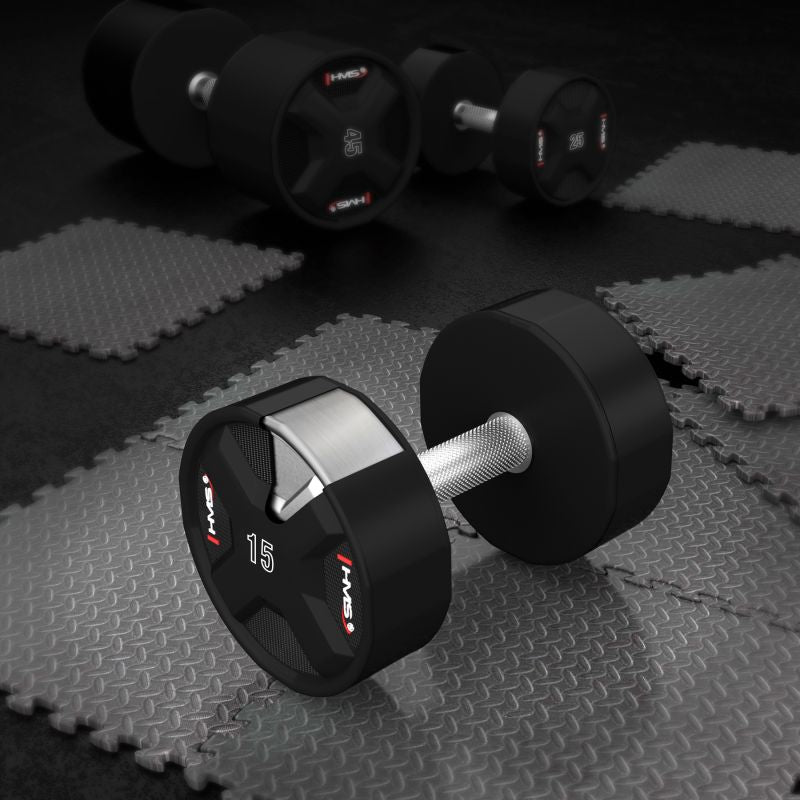 HMS HPC 15 KG POLYURETHANE Dumbbell CPU súlyzó 17-66-195