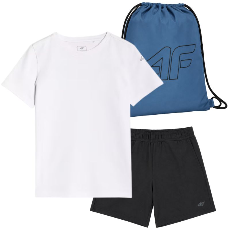 4F Boy's set M072 T-shirt, shorts, bag 90S rövidnadrág 4FJWSS26TAPSM07290S