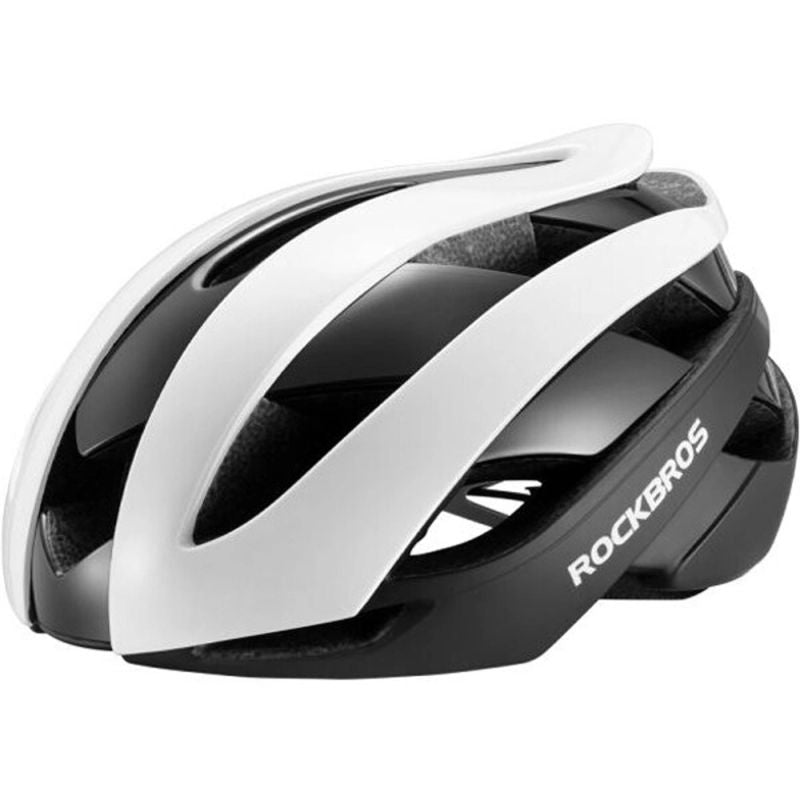 Rockbros 10110004001 bicycle helmet, size L - white and black czarny || biały \ l helmets
