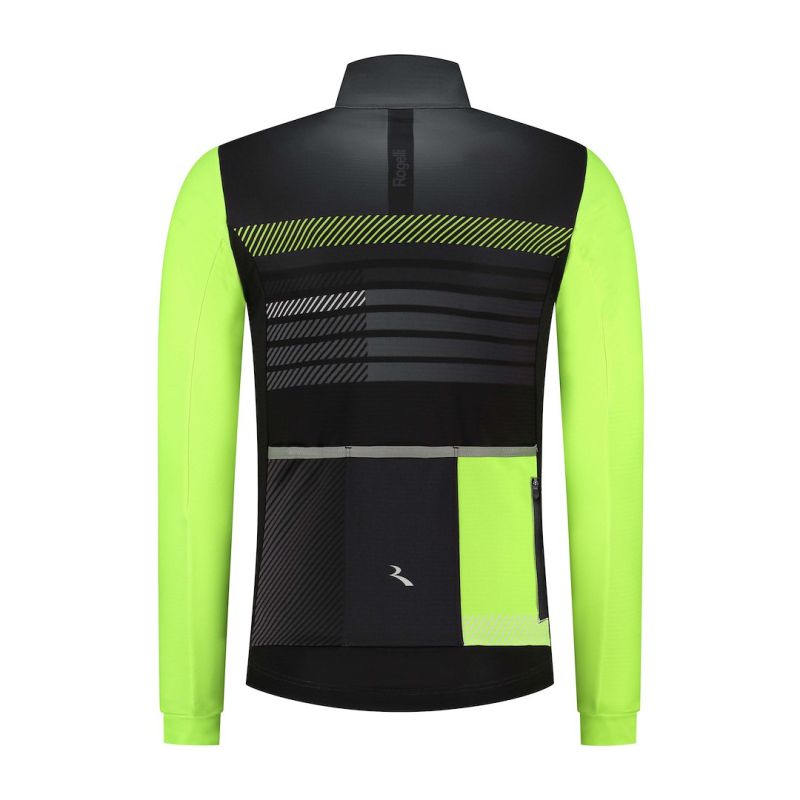 Rogelli STRYDE long t-shirt -fluorescent fekete kerékpáros ruha SIRC1010006.050.M