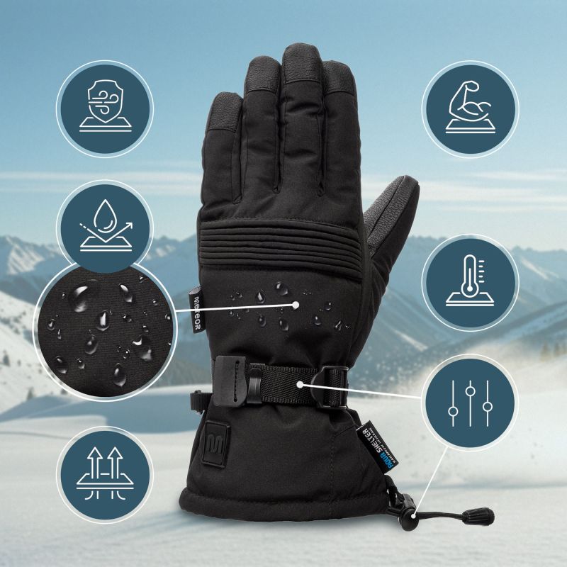 Meteor Alpora S winter gloves black uniw kesztyű