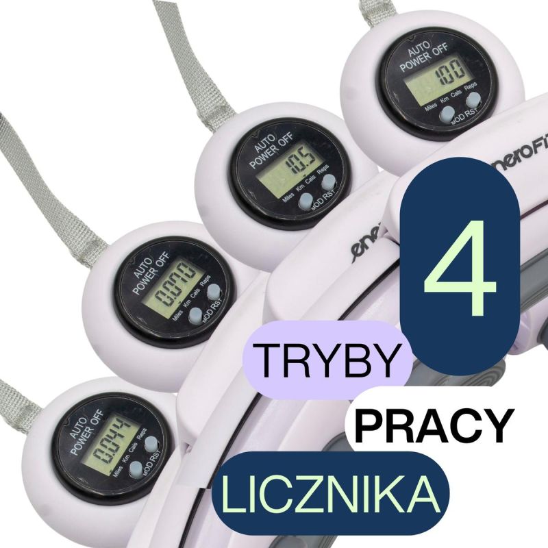 Enero Hula Hop With Massager, Weight And Counter, White And Grey Fit szürke training equipment